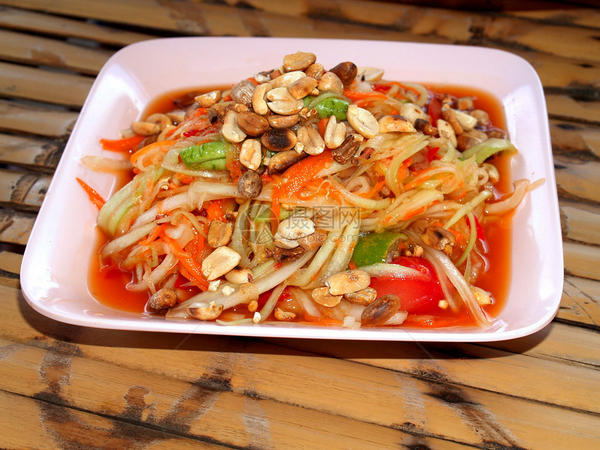 泰式泰国菜食菜单猪肉饮食桌子美食奢华自助餐面条餐厅蔬菜橙子图片