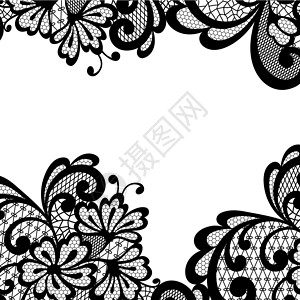 黑色矢量带角装饰品织物漩涡墙纸庆典卡片绘画念日衣服纺织品背景图片