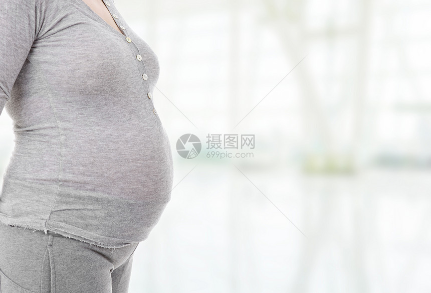 怀孕卫生妻子女士身体拥抱女性成人亲热保健喜悦图片