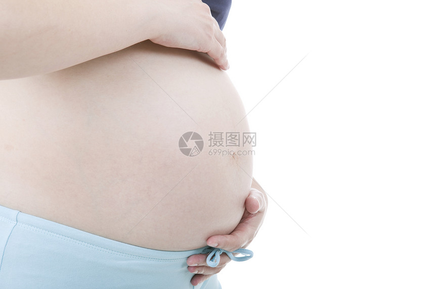 怀孕亲热母性喜悦女士生活保健妻子拥抱女性腹部图片