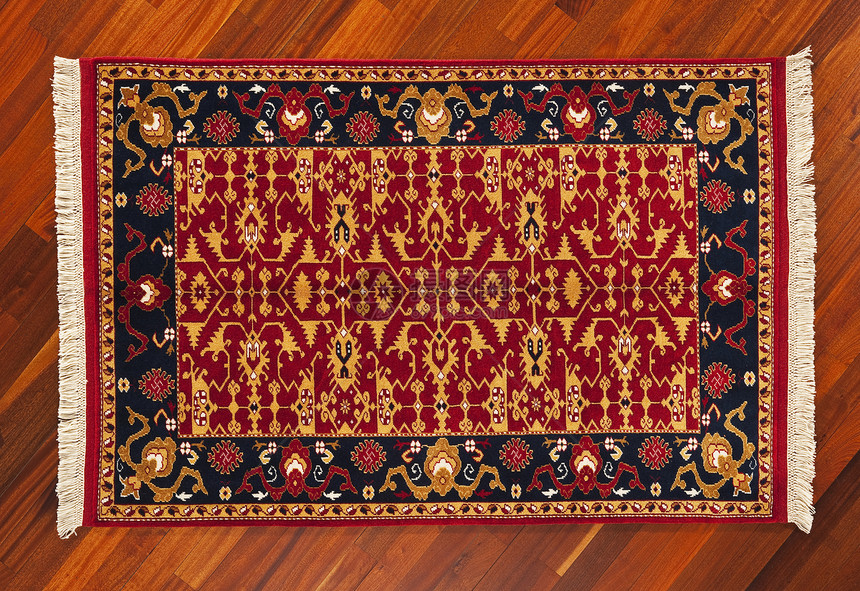 土地毯小地毯工艺羊毛材料编织挂毯古董红色艺术织物图片