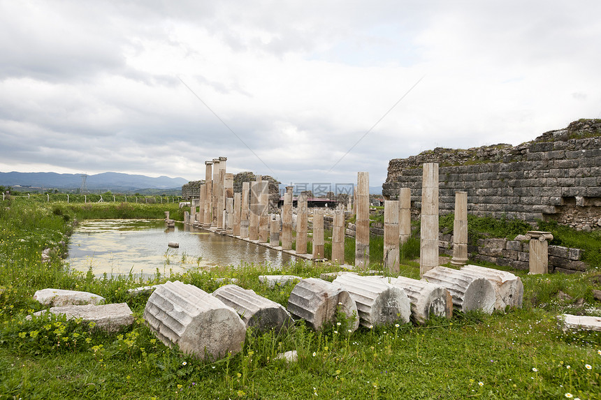 Magnesia的废墟火鸡纪念碑地方建筑物建筑学背景地标外观考古学历史图片