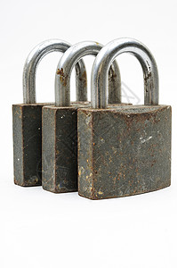 生锈的挂锁安全锁孔逆境边界金属背景图片