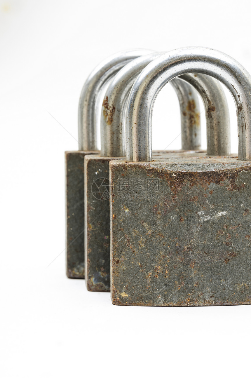生锈的挂锁锁孔边界金属安全逆境图片