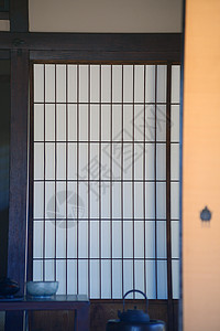 日式门框架白色木头背景图片