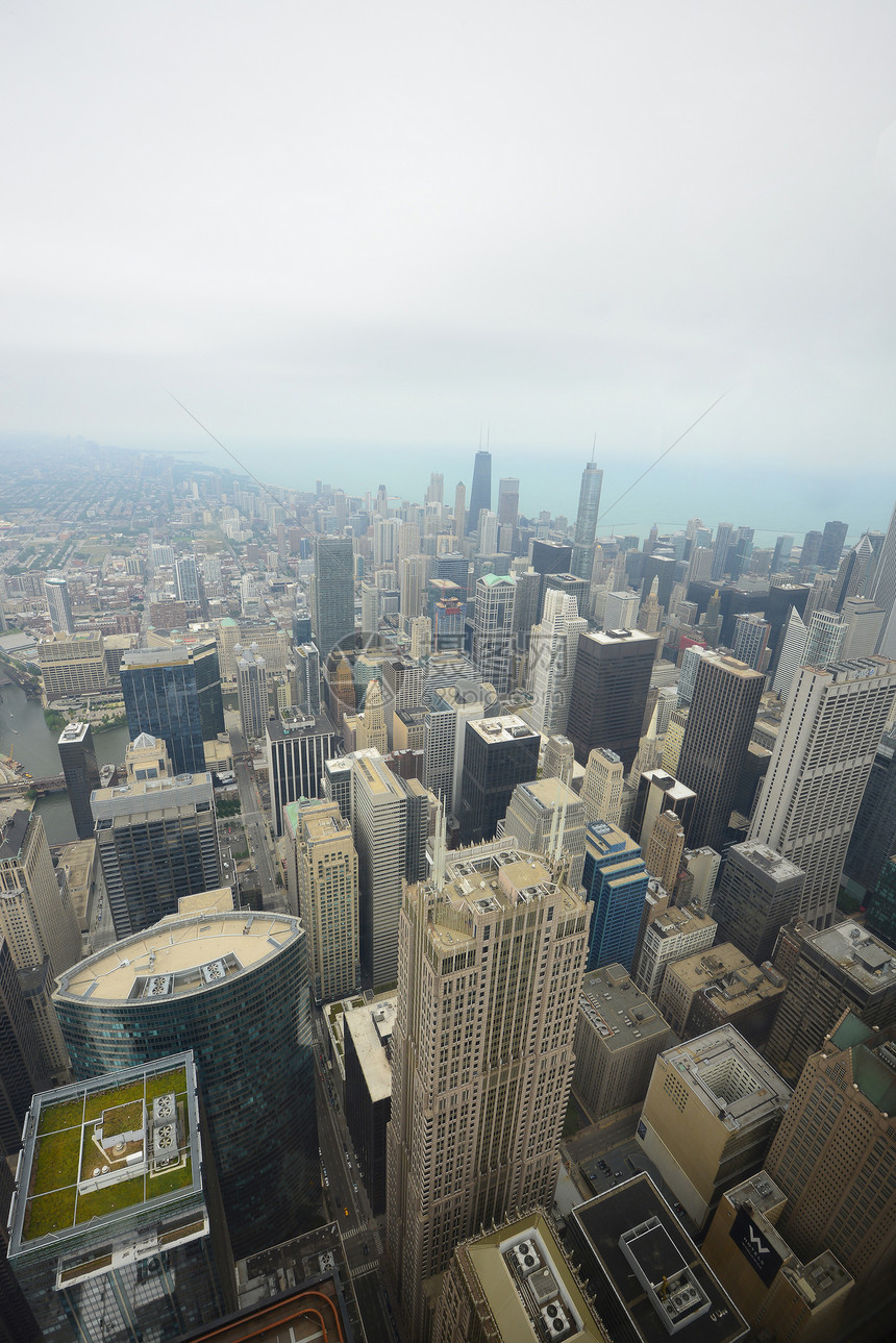 芝加哥建筑蓝色公寓办公室中心商业窗户天空多云市中心城市图片