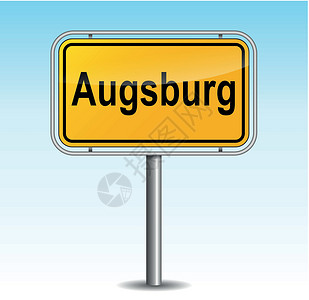 矢量 augsbourg 路标背景图片