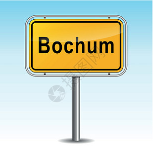 矢量bochum 路标背景图片