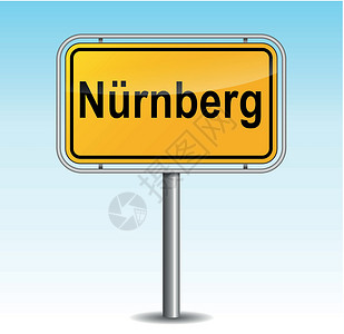 矢量 nuremberg 路标背景图片