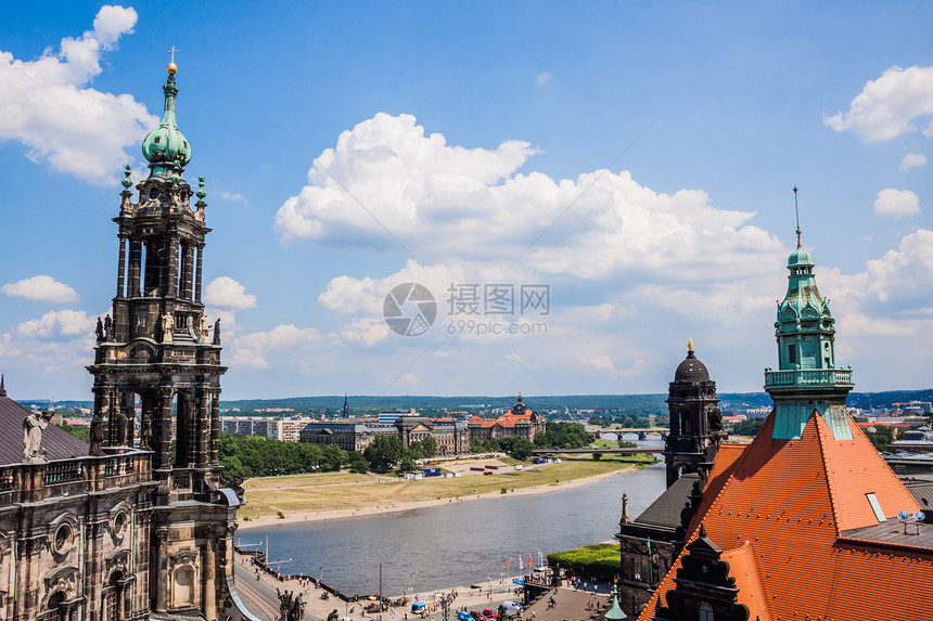 德国德累斯顿大全景房子石头音乐天空景观圆顶天际城市全景旅游图片