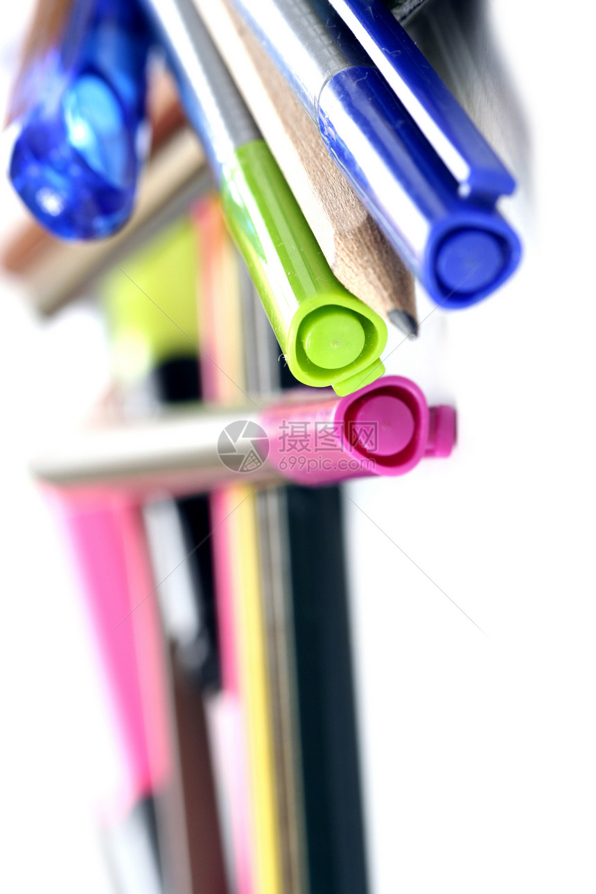 彩色铅笔草图教育爱好光谱木头团体学校调色板紫色喜悦图片