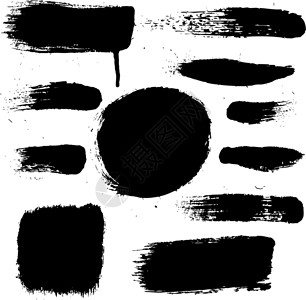 黑色斑点硒墨迹团体液体娱乐横幅飞溅插图白色收藏墨水设计图片