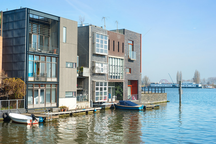 阿姆斯特丹现代建筑泽堡反射旅行住房房子首都阳光商业高科技建筑学图片