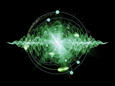 核物理原子数学设计辐射插图辉光力量元素光子运动创造力背景