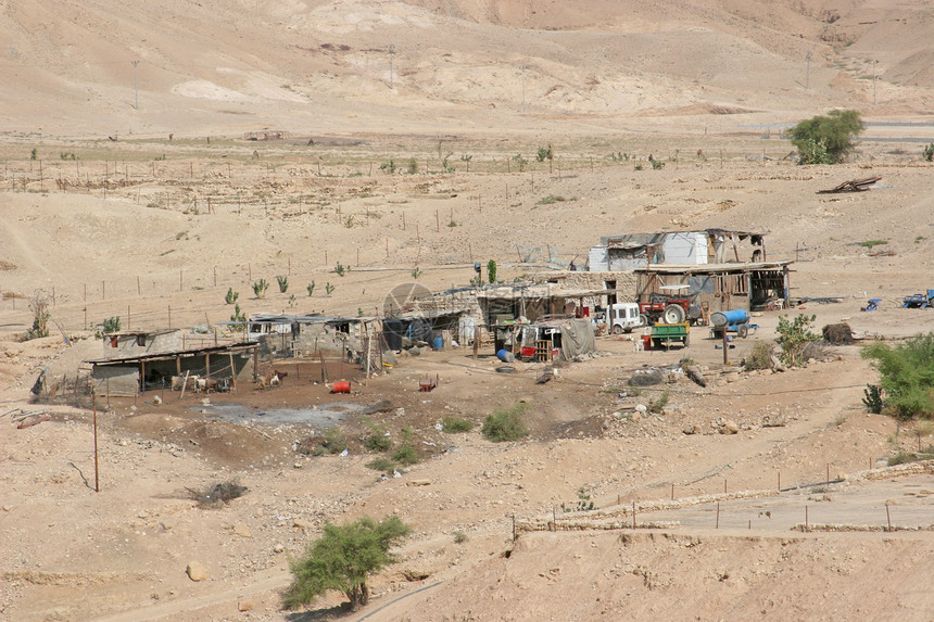 以色列Judea沙漠村村砂岩村庄岩石房子风景石头公园图片