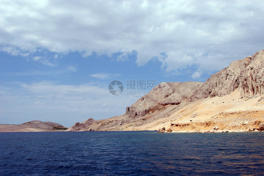 岩石和海洋天空海岸风景海浪海岸线石头蓝色全景高架悬崖图片