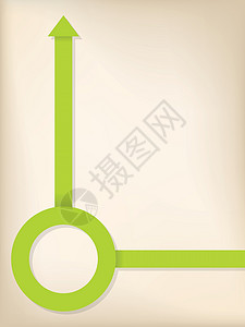 绿色箭头和圆形丝带背景图片