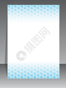 蓝色模式的简化小册子设计图案背景图片