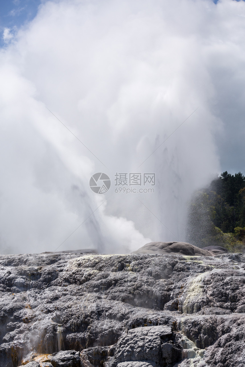 热凝热器区域发泄地热旅游喷泉蒸汽火山风景岩石公园图片