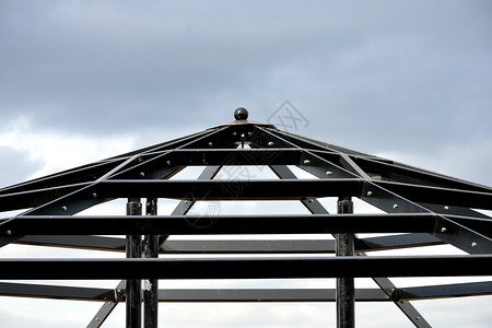 金属屋顶框架背景图片