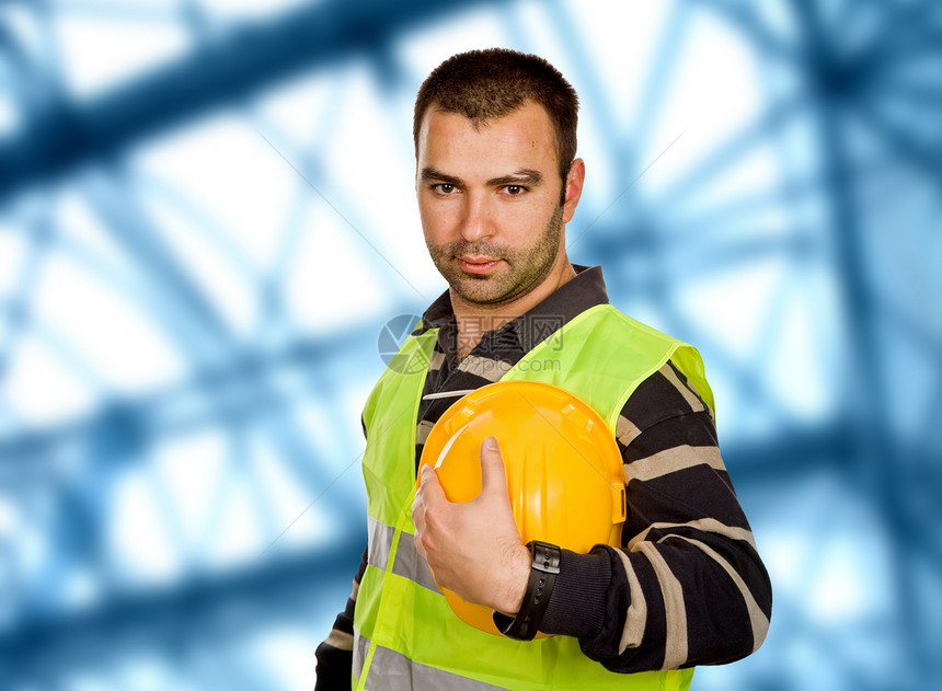 工人劳动安全木匠工作技术员白色服务构造检查员安全帽图片
