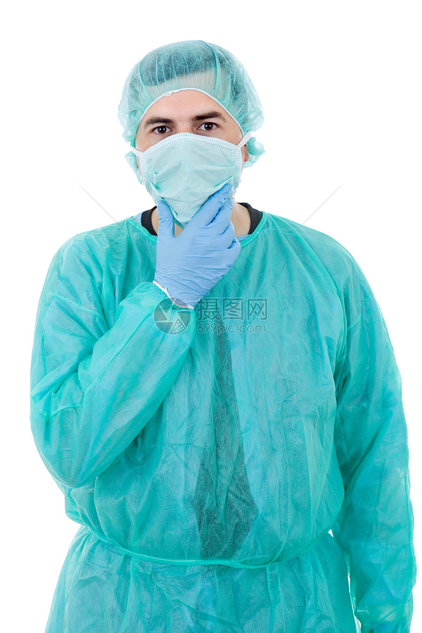 医生成人面具卫生青年保健医院医师护士职业男性图片
