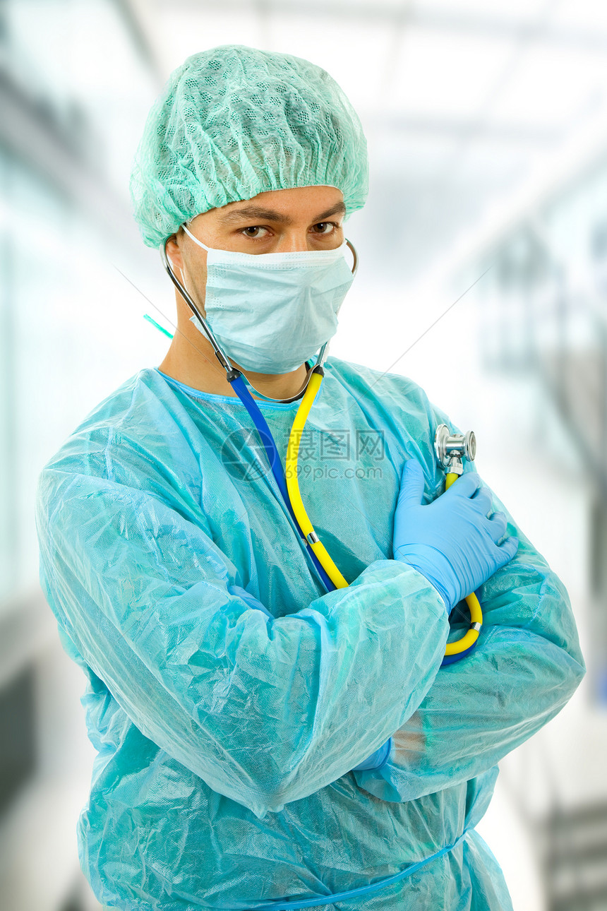 医生护士实习生治疗治疗师卫生临床外套商业蓝色外科图片