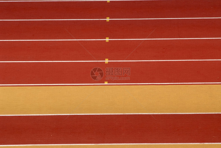 音轨运动体育场线条车道跑步场地竞技红色黄色竞技场图片