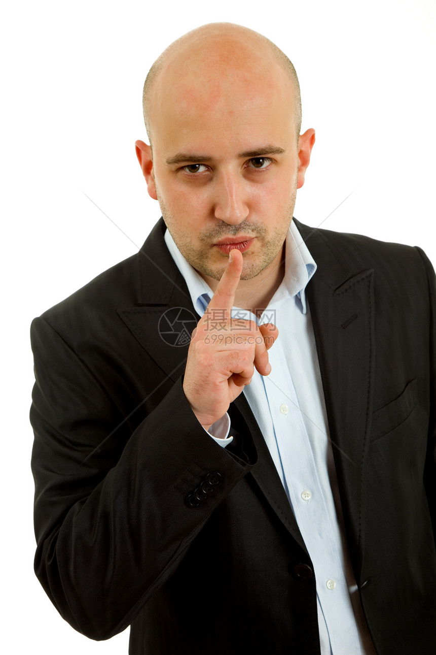 静默秘密克制白色手指领导者手势公司男性无声成人图片
