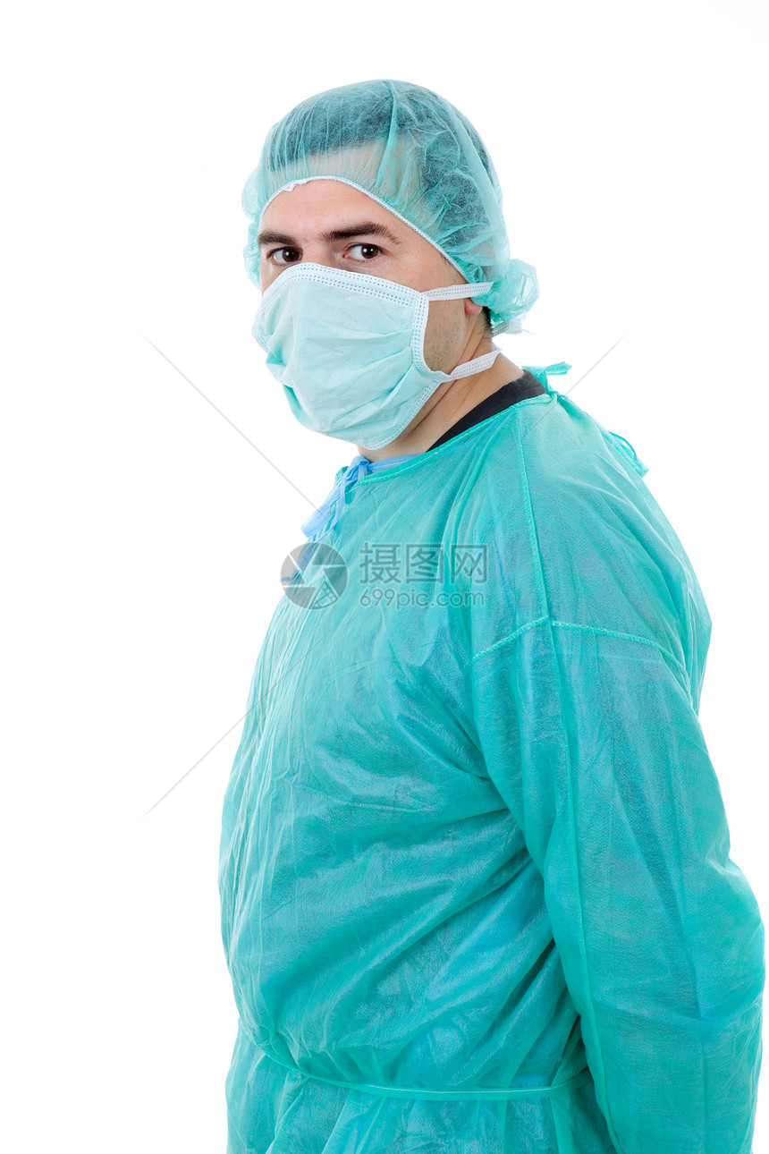 医生冒充男人医师工人蓝色医疗白色保健成人医院图片