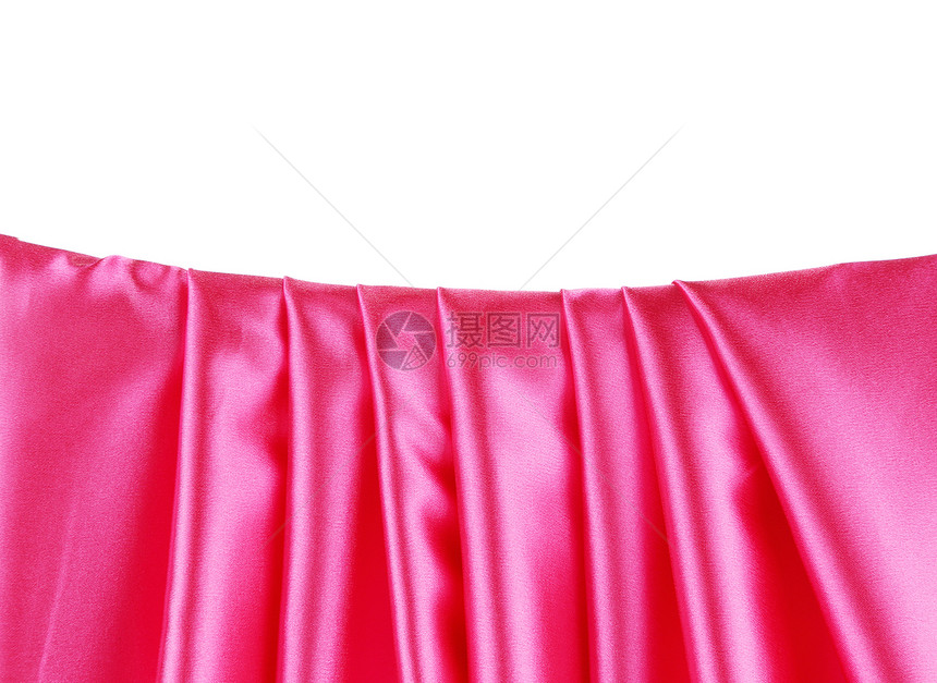 粉红布天鹅绒丝绸热情织物材料溪流布料窗帘插图流动图片