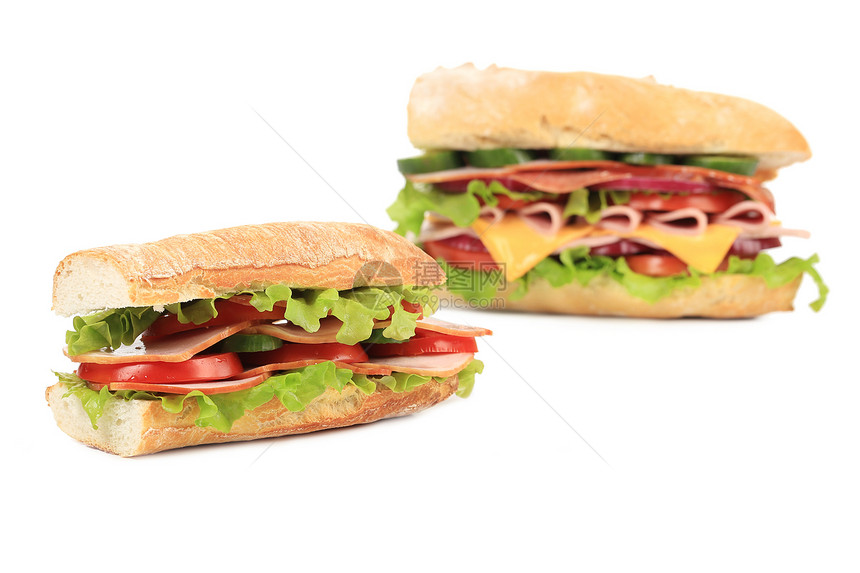 法式面包饼新鲜三明治黄瓜午餐火腿洋葱食物美食胸部包子小吃青菜图片