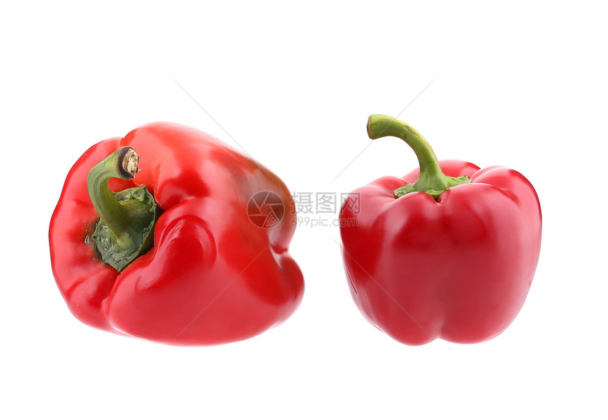 两只红胡椒蔬菜红色白色植物食物阴影图片