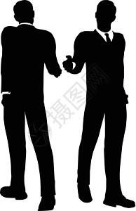 衣冠楚楚与商业界握手领带成功合作合同套装白色协议团队商务男人设计图片
