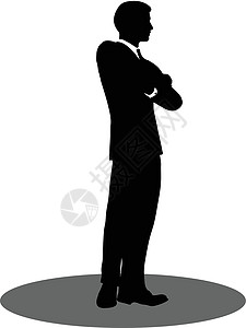衣冠楚楚商业界人士站立在轮椅上协议职业夹克插图合同套装领带商务合作男性设计图片