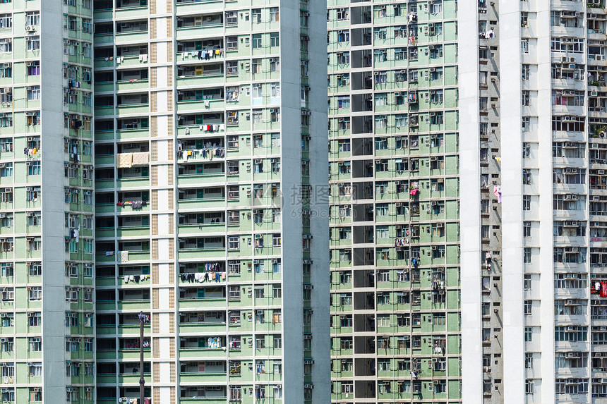 香港的房地产财产民众住房窗户城市人群公寓住宅建筑图片