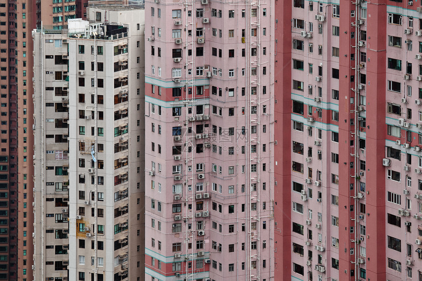 香港住宅楼香港晴天公寓房子人群城市景观摩天大楼天际建筑天空图片