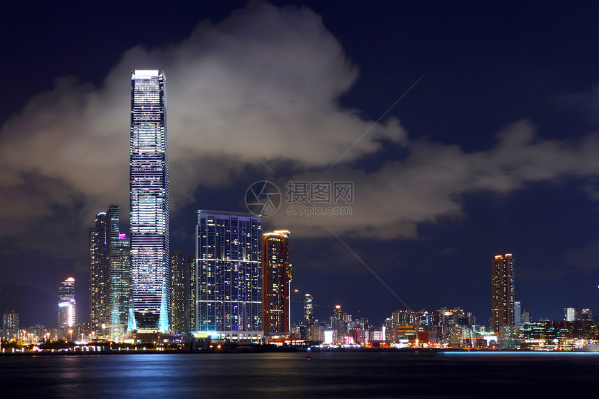 香港九龙那边海景港口城市建筑学金融半岛摩天大楼天际风景建筑图片