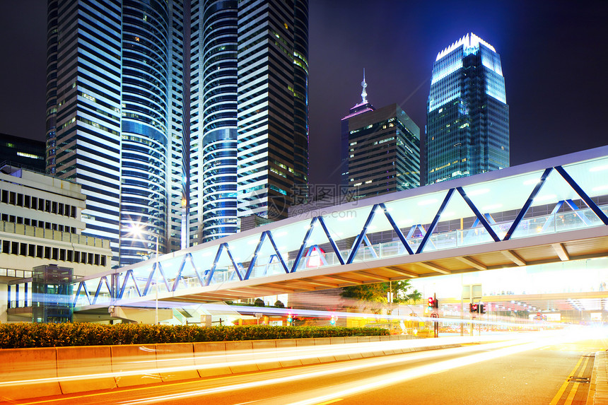 香港繁忙交通街道运输金融建筑速度城市摩天大楼市中心景观运动图片