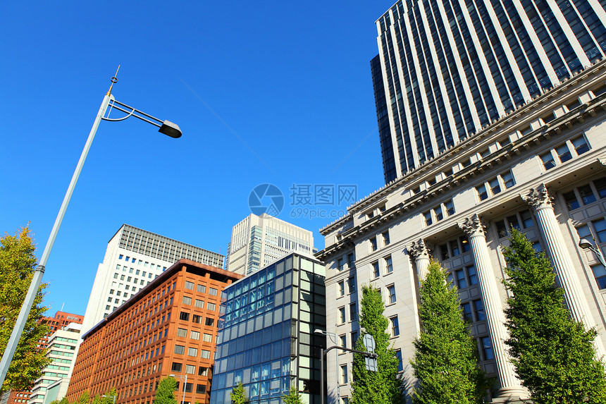 东京市金融区建筑金融建筑学摩天大楼办公室窗户商业天空景观城市图片