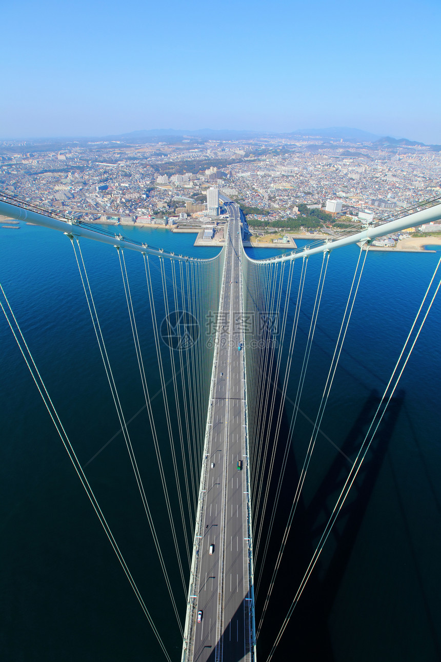 桥观望神户运输城市建筑学海岸建筑海洋基础设施海峡天空蓝色图片
