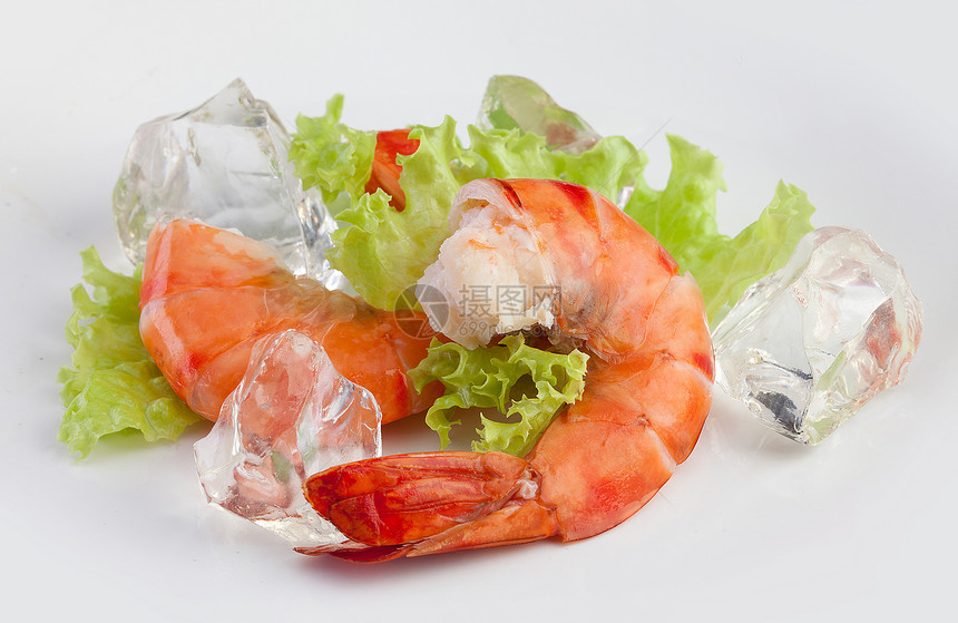 虎虾尾巴生产对虾甲壳立方体红色动物食物老虎海鲜绿色图片