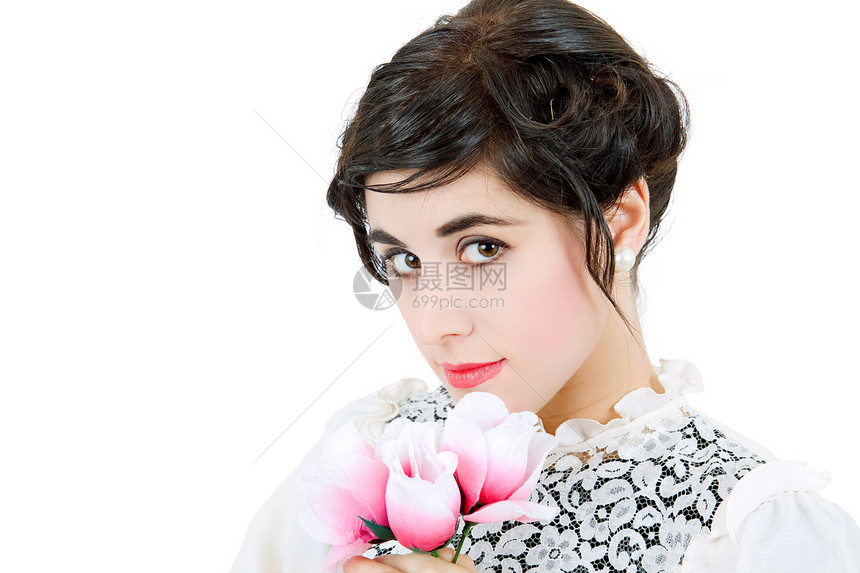 新娘魅力幸福工作室青年化妆品发型成人冒充头发卷曲图片