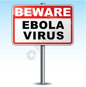 加布里埃埃博拉病毒病毒路标插画