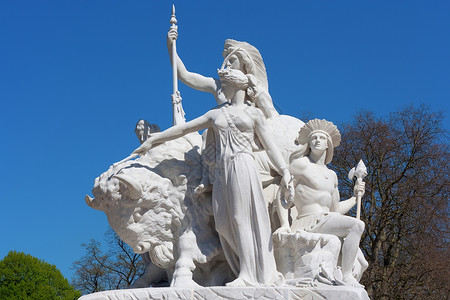 切尔西伦敦艾伯特纪念馆 详情奶牛纪念馆大理石雕像马赛克雕塑首都女王花园遗产背景