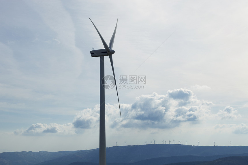 风力涡轮机涡轮力量白色发电机活力工业保护环境农场金属图片