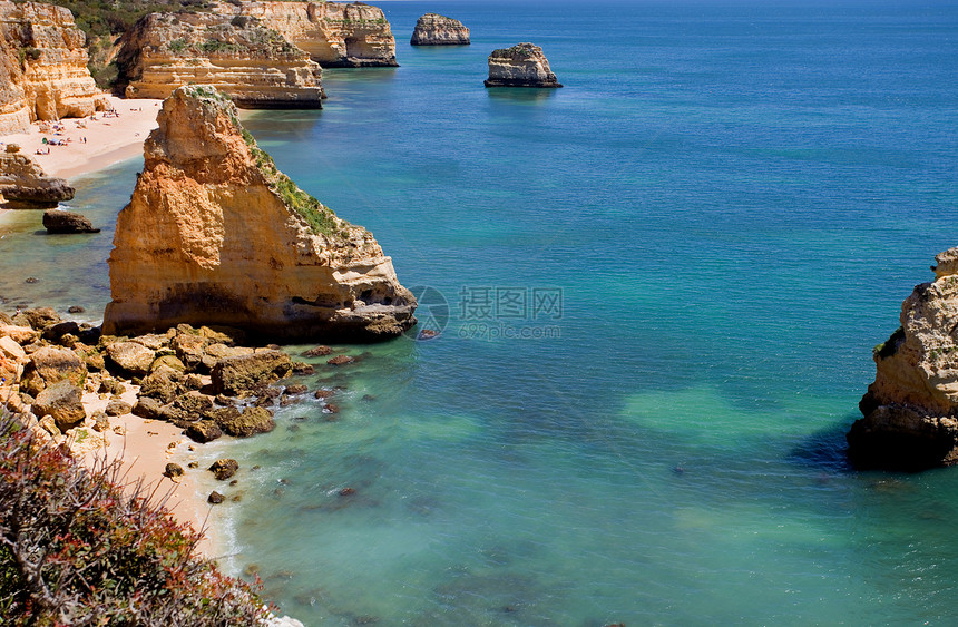 海滩沙滩砂岩娱乐地标旅行场景环境巨石国家蓝色水库图片
