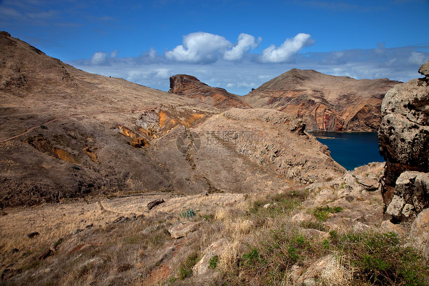 马德拉全景火山海岸线兴趣石头自然天空旅游岩石小路图片