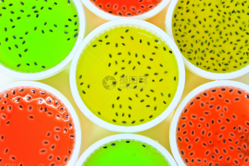 果冻甜甜小吃茶点营养柠檬橙子反射食物明胶水果甜点图片