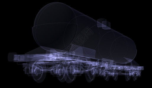 X射线转换成技术油罐车油车蓝色运输铁路罐x射线圆柱火车x光背景图片